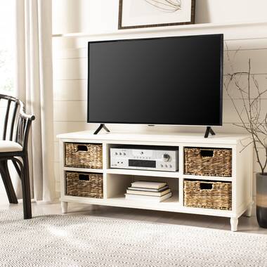 Storage baskets for on sale tv stand